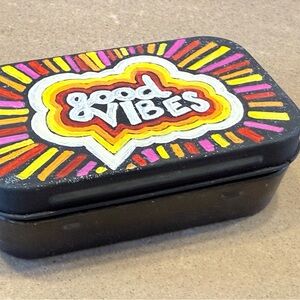 Colorful handmade 'Good Vibes' Decorative mint Box